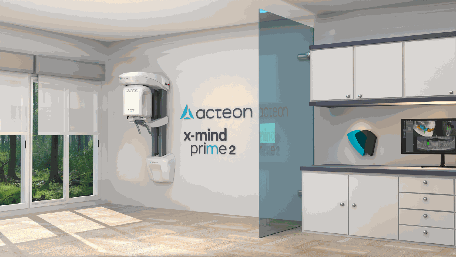 Acteon X-Mind Prime 2 wandmodel in een praktijkruimte