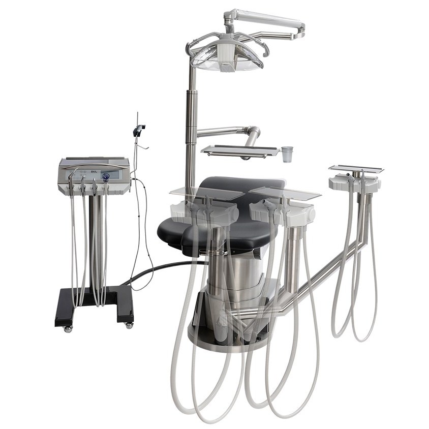 DKL D2-EC(SA) behandelunit met cart en zwenkbaar assistent (2)