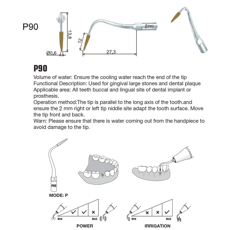 Woodpecker P90 implantaat-scalertip (3)