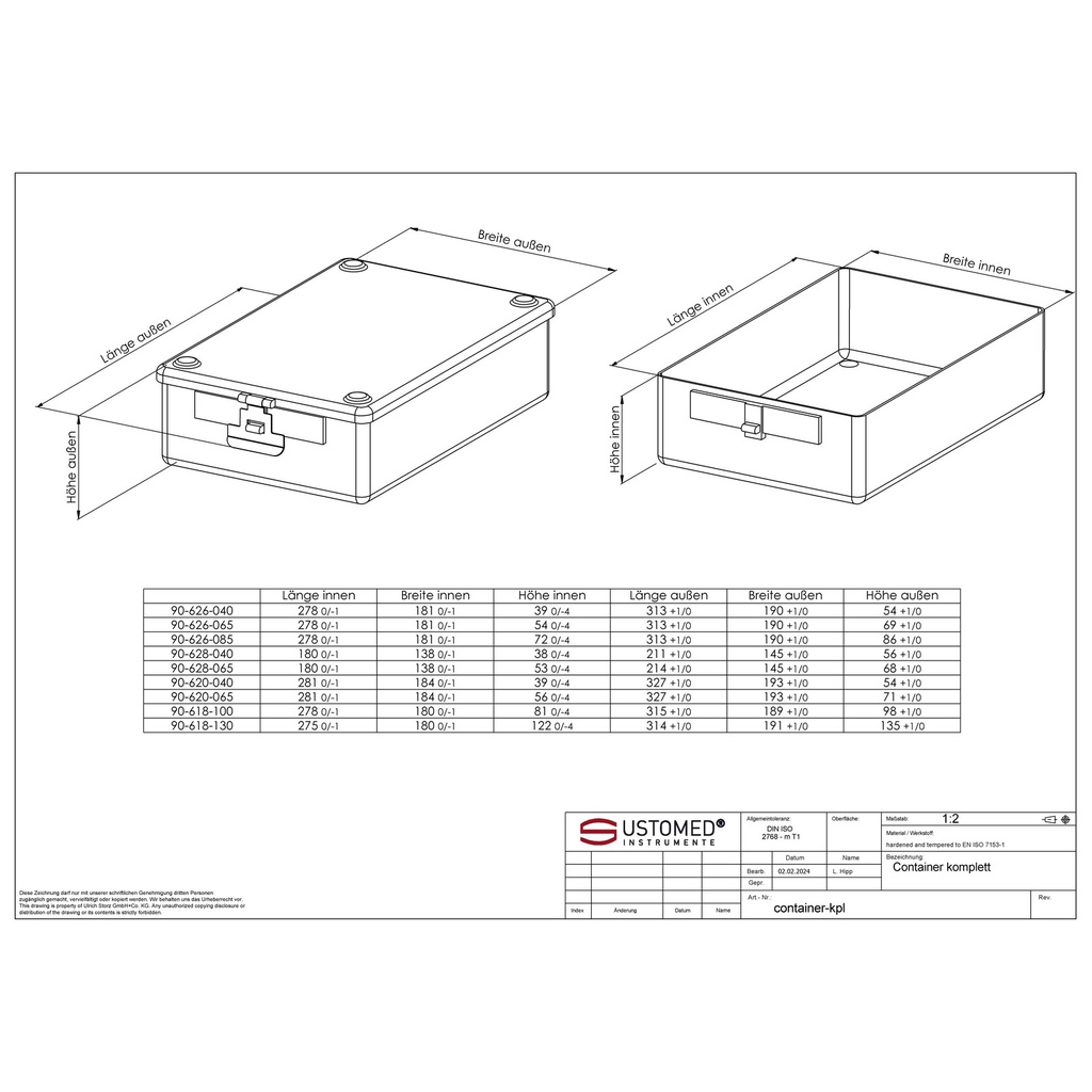 Sterile-container, safety filter, 8,5cm (2)