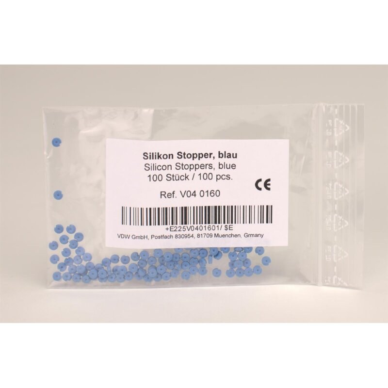 VDW siliconenstoppers, blauw, zak, 100 stuks (2)