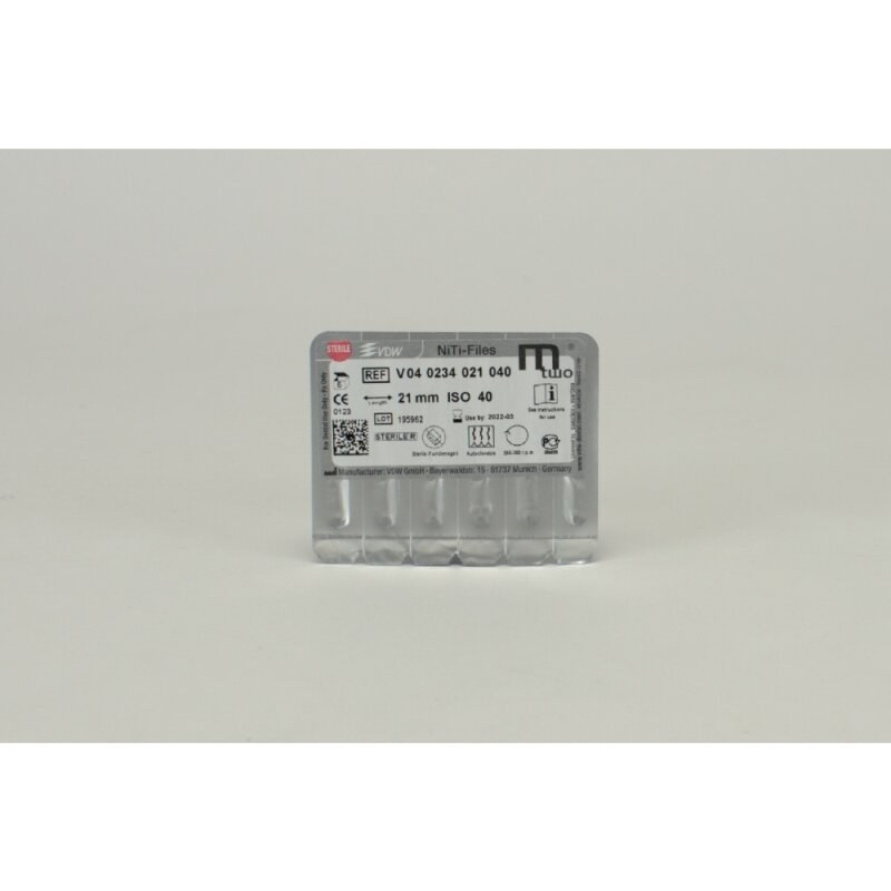 VDW Mtwo NiTi-vijl, 40/.04, 21 mm, werkdeel 16 mm (2)