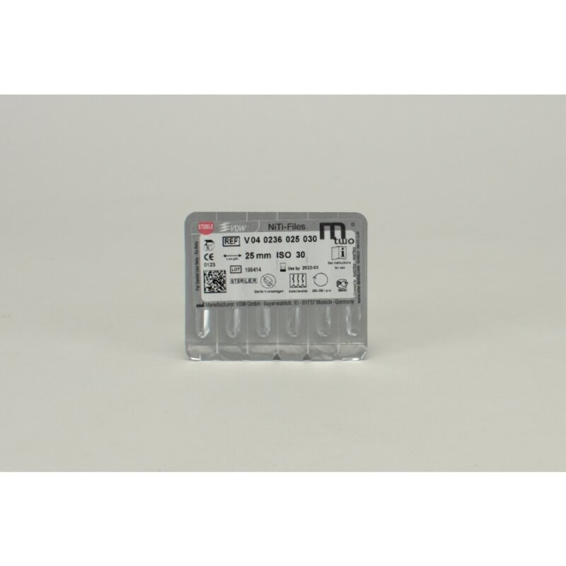 VDW Mtwo NiTi-vijl, 30/.06, 25 mm, werkdeel 16 mm (2)