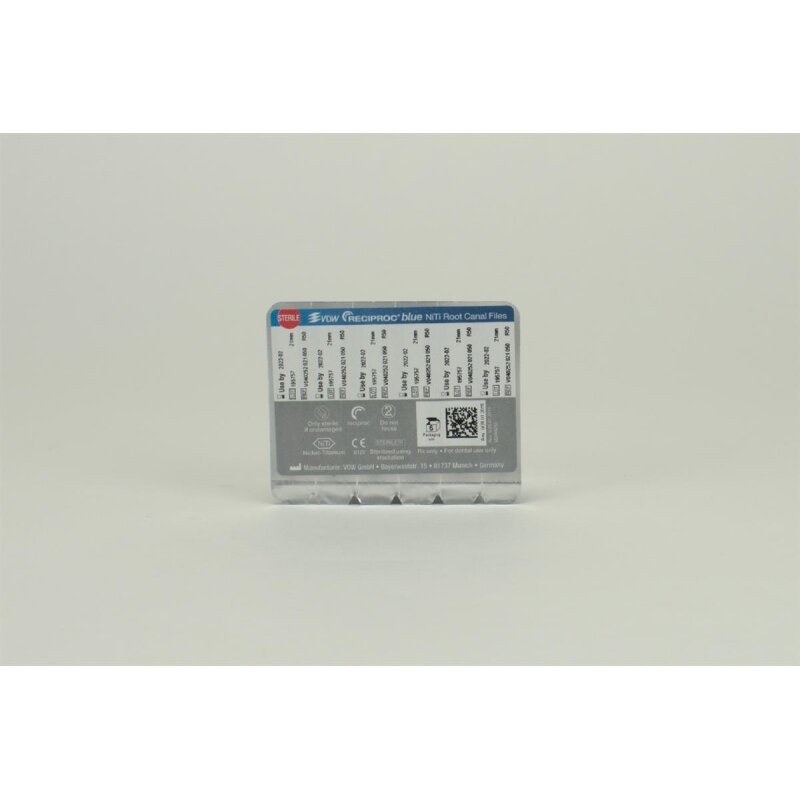 VDW Reciproc blue vijl, R50, 21 mm, 6 stuks (2)