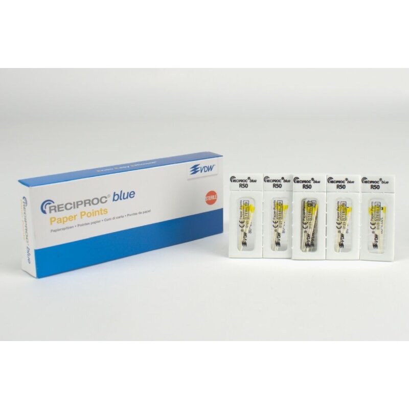 VDW Reciproc blue papierpunten, R50, 180 stuks (2)