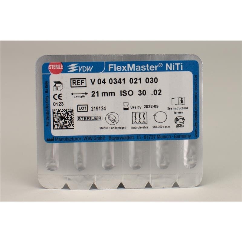 VDW FlexMaster vijl, taper 02, ISO 30, 21 mm, 6 stuks (2)