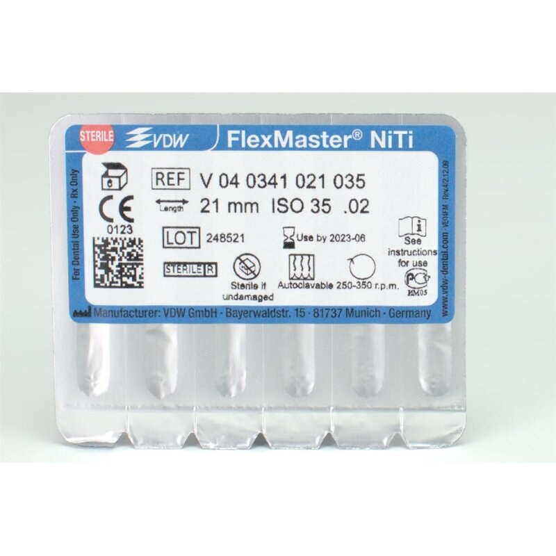 VDW FlexMaster vijl, taper 02, ISO 35, 21 mm, 6 stuks (2)