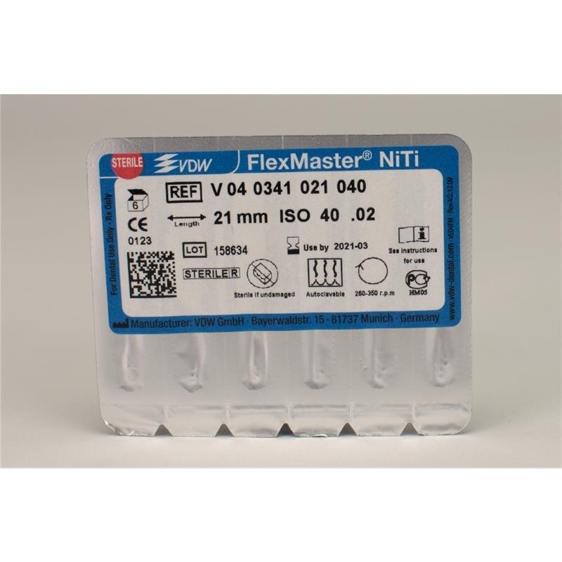 VDW FlexMaster vijl, taper 02, ISO 40, 21 mm, 6 stuks (2)
