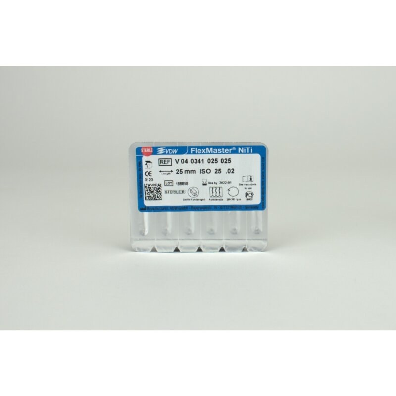 VDW FlexMaster vijl, taper 02, ISO 25, 25 mm, 6 stuks (2)