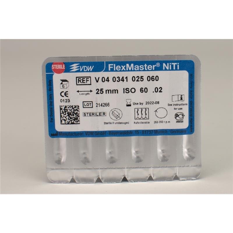 VDW FlexMaster vijl, taper 02, ISO 60, 25 mm, 6 stuks (3)