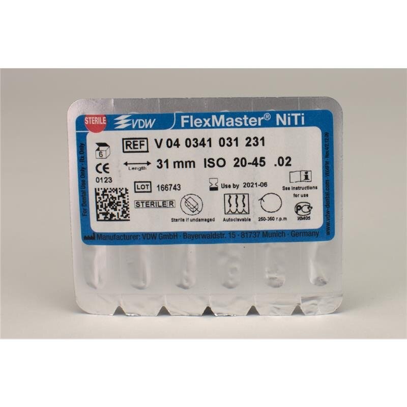 VDW FlexMaster vijl, taper 02, assortiment ISO 20 tot 45,  (2)