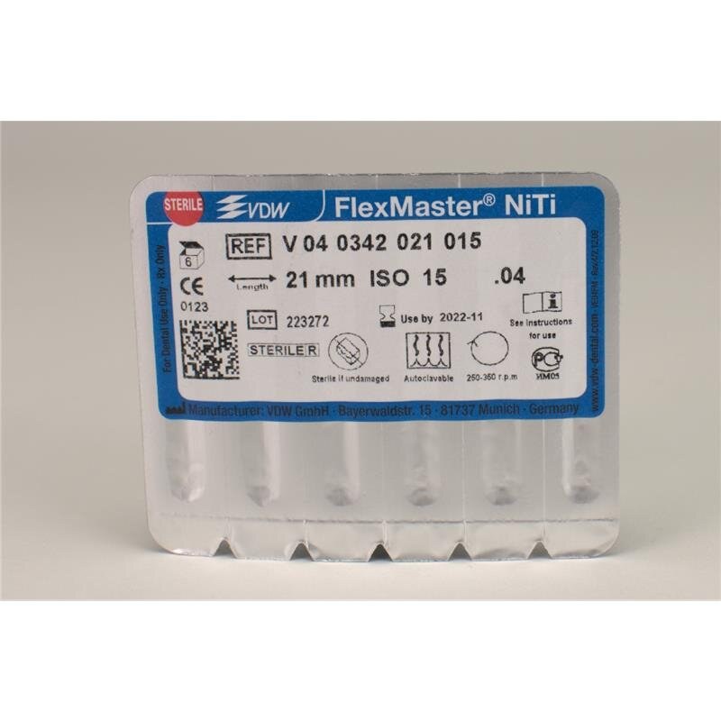 VDW FlexMaster vijl, taper 04, ISO 15, 21 mm, 6 stuks (3)