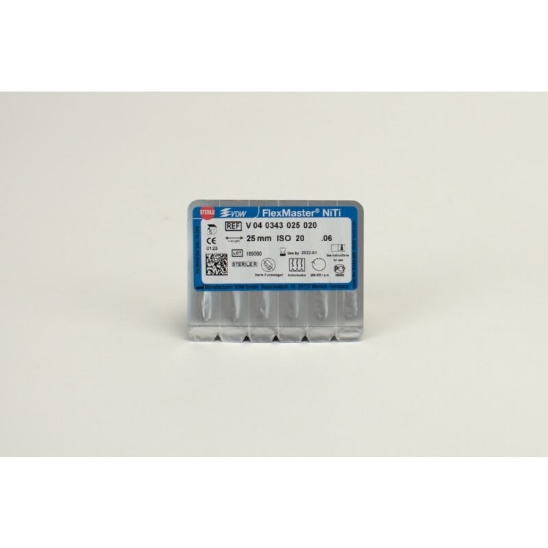 VDW FlexMaster 343/20 wortelkanaalvijl, ISO 20, taper .06, (2)