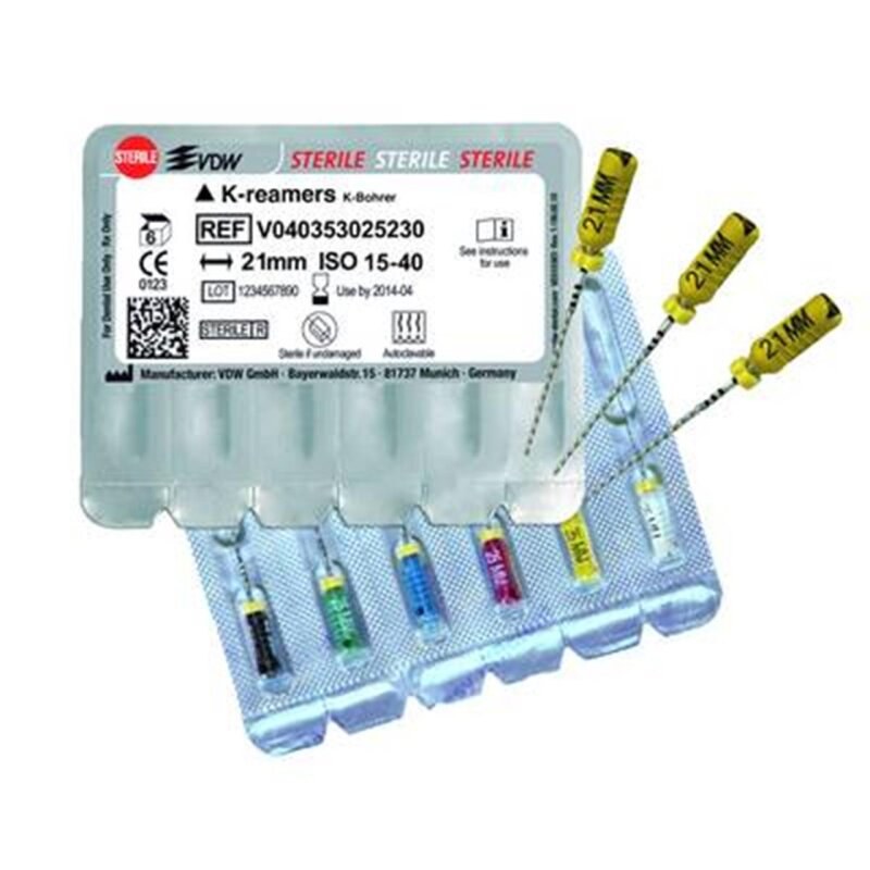VDW 53 K-reamer, ISO 90-140, steriel, 25 mm (3)