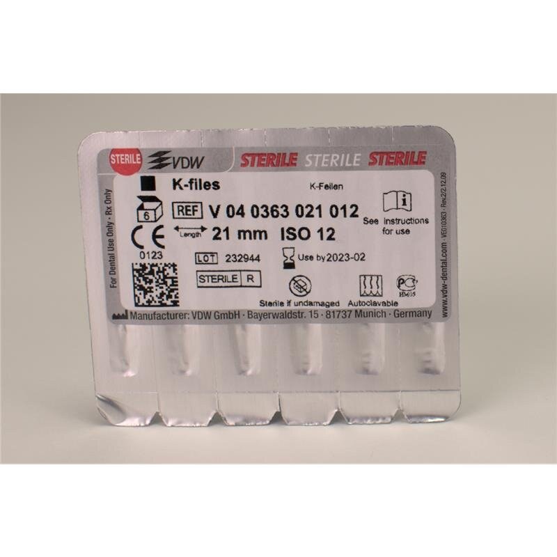 VDW Sterile K-feilen, ISO 12,5, 21 mm (2)