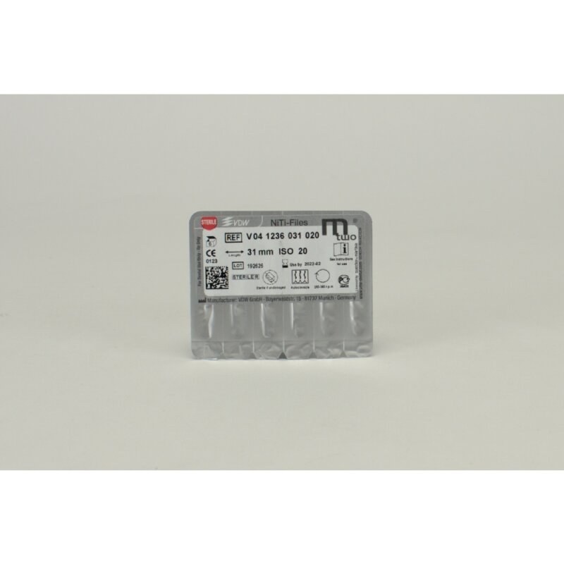 VDW Mtwo NiTi-vijl, maat 20/.06, 31 mm, werkdeel 21 mm (2)