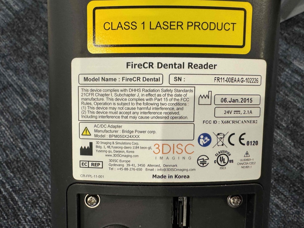 FireCR Dental Fosfor Scanner (USB/Ethernet) - Occasion