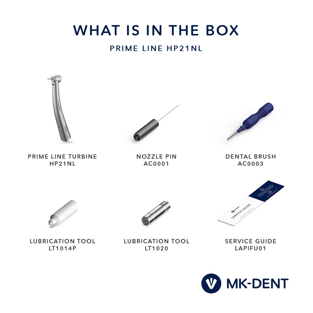 MK-dent HP21NL turbine Prime Line, standaardkop, glasvezel (6)