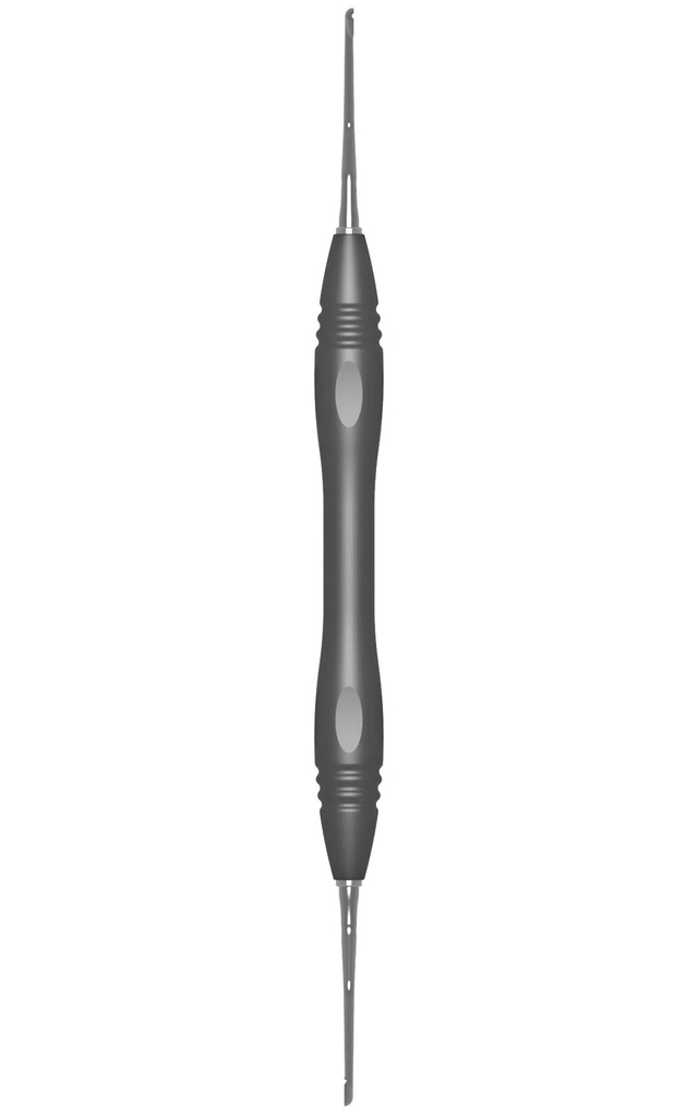 HEMINGWAY, bone curette, 18 cm, size 3, PEEK handle (4)