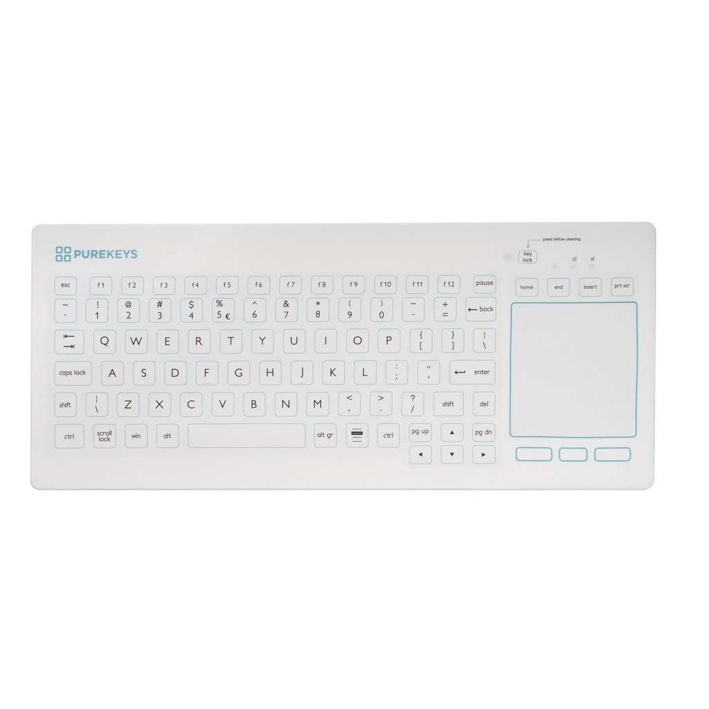 Purekeys Compact FA Medisch Keyboard - touchpad (wit) (2)