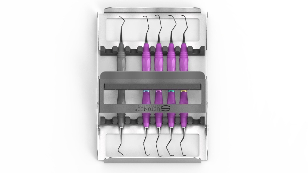 Ustomed Perio-Set 91-321-005 met DLC-coating en roze PEEK  (2)
