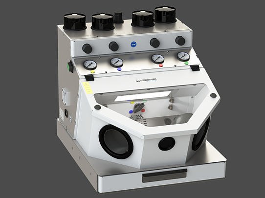 Wassermann Cemat-4 Plus fijnstraler met 4 straalmiddelrese (3)