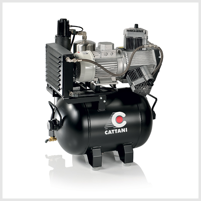 Cattani AC 300 - Driecilindercompressor, met luchtdroger (400v)