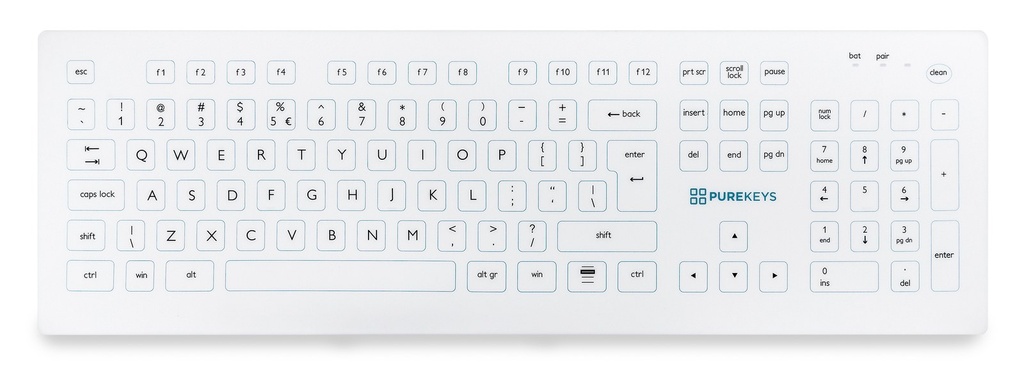 Purekeys medisch toetsenbord wit Full size USB