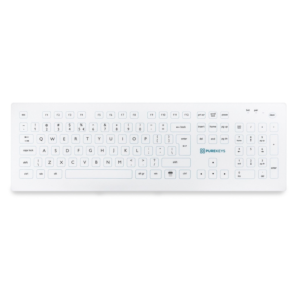 [50500100] Purekeys medisch toetsenbord wit Full size USB