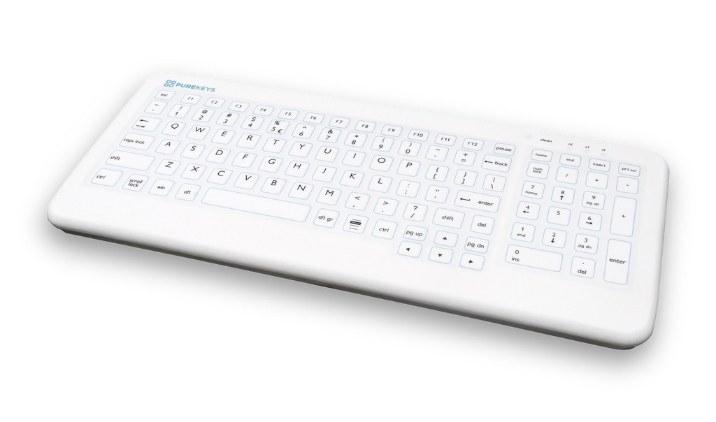 Purekeys Compact Medisch Keyboard (wit)