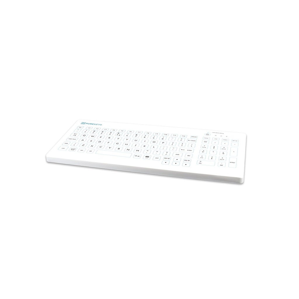 Purekeys Compact FA Medisch Keyboard - draadloos (wit)