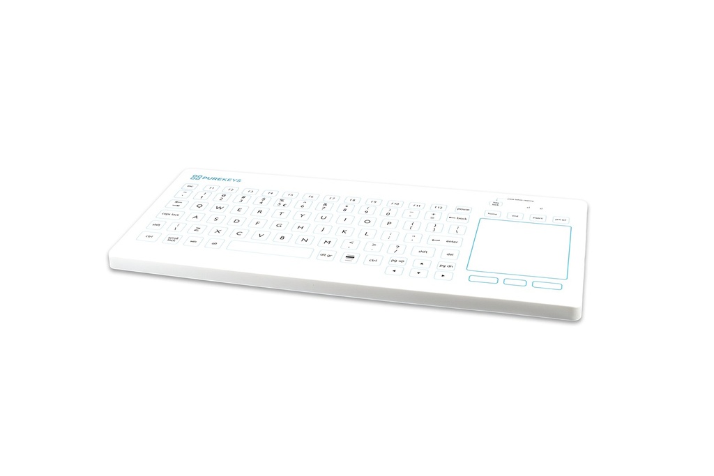 Purekeys Compact FA Medisch Keyboard - touchpad (wit)