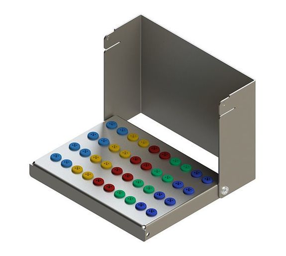 [190218] Nichrominox Plug'In Borenblok - 40 gaten - 3cm hoog