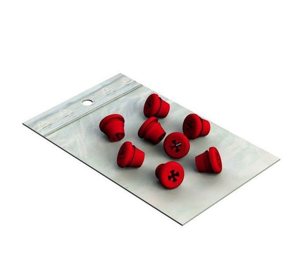 [190200-3] Nichrominox Reserve silicone borenhouders (Rood)