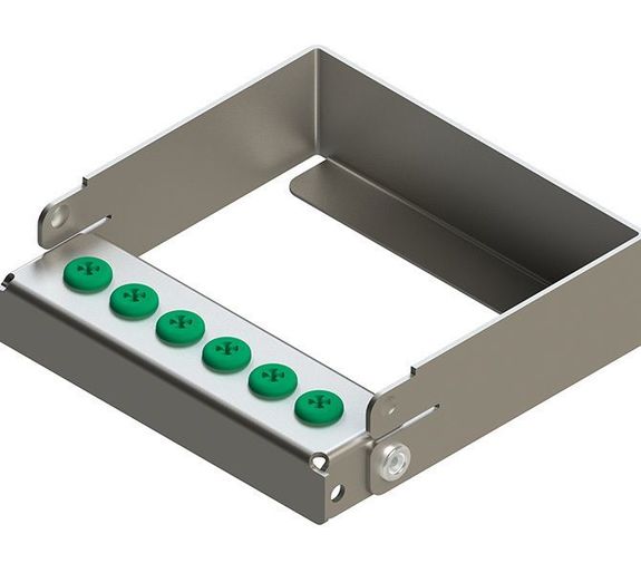 [206003-1] Nichrominox Plug'In 6 borenblok voor lange boren, 6 gaten, 6 cm hoog (Grijs)