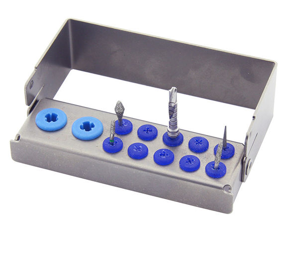 [190412-1] Nichrominox Plug'In Mixte 10 + 2 borenblok, 10 boren en 2 scalertips of accessoires (Grijs)