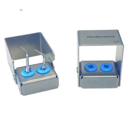 [205025-1] Nichrominox Multi Clip Holder borenblok - 2 gaten (Grijs)