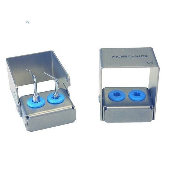 [205025-1] Nichrominox Multi Clip Holder borenblok - 2 gaten (Grijs)