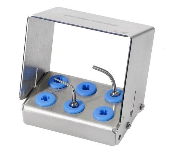 [205022-1] Nichrominox Multi Clip Holder borenblok - 6 gaten (Grijs)