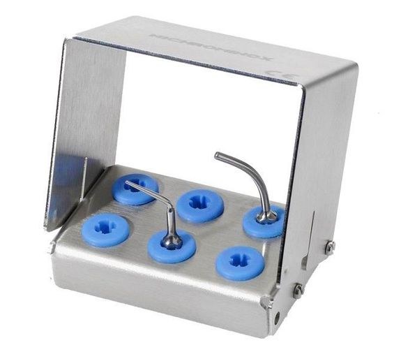 [205022-1] Nichrominox Multi Clip Holder borenblok - 6 gaten (Grijs)
