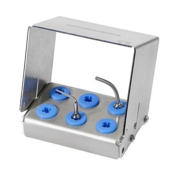 [205022-1] Nichrominox Multi Clip Holder borenblok - 6 gaten (Grijs)