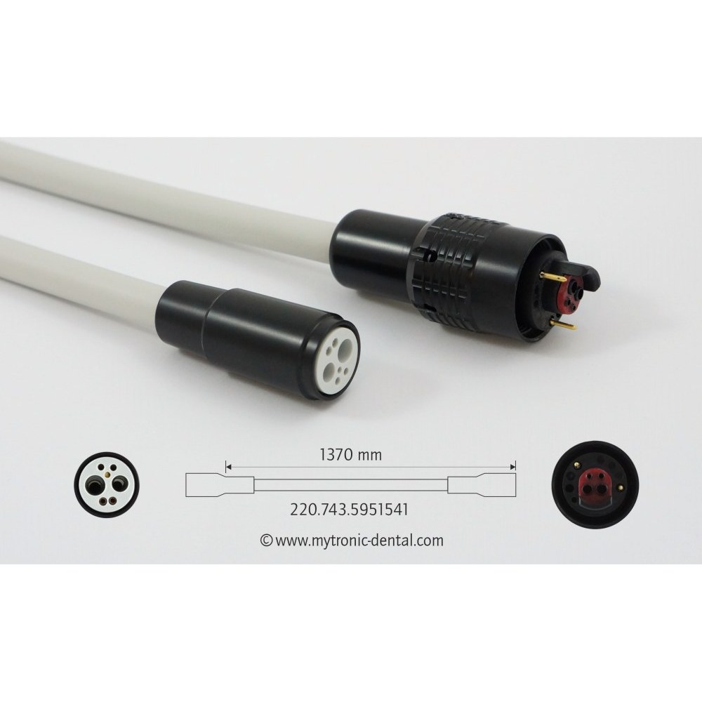 Mytronic turbineslang 4-gats met licht, 1370 mm