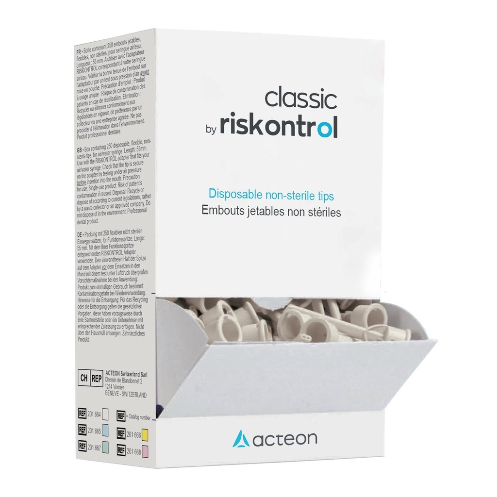 Acteon Riskontrol Classic niet-steriele tips - wit (250 stuks)