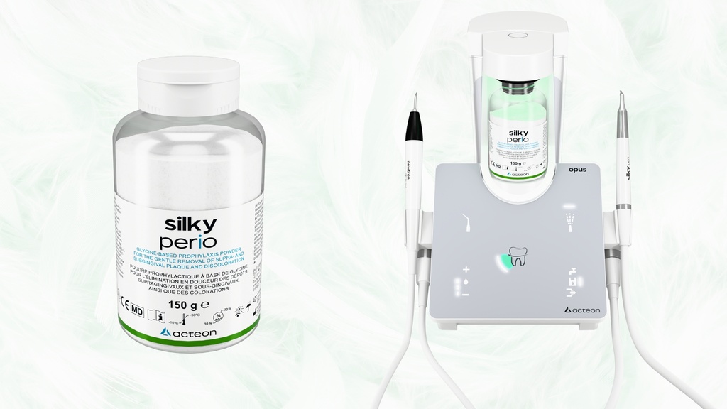 Acteon SILKY Perio poeder 4×140 g (F10300) – Zacht glycinepoeder met RFID