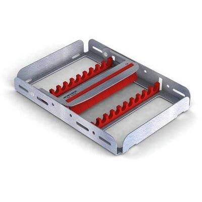 [182910-3] Nichrominox Easy clip 10. Houder voor 10 instrumenten, rood