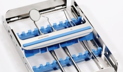 [182910-2] Nichrominox Easy clip 10. Houder voor 10 instrumenten. Blauw