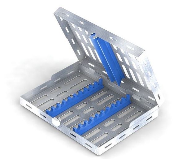 Nichrominox casette voor 10 instrumenten. Groen