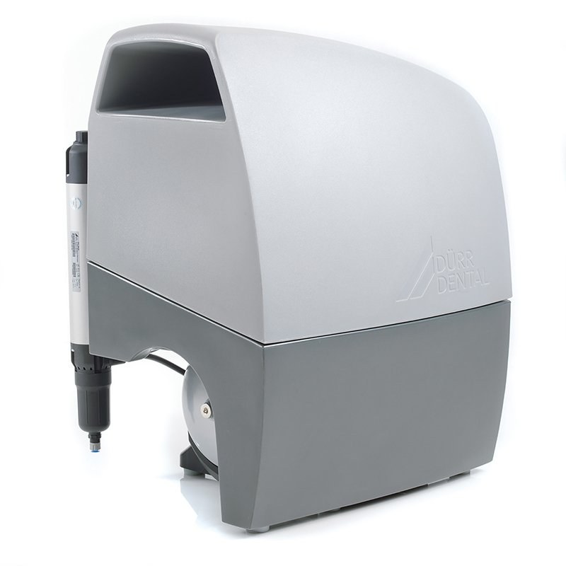 Dürr Dental Tornado 1 compressor met membraandroogunit en geluiddempende kap