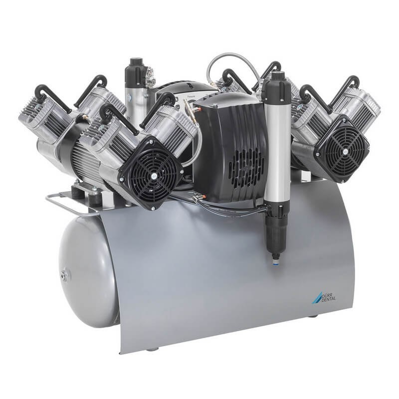 Dürr Dental Quattro Tandem CAD/CAM compressor met 2 droogunits en 2 aggregaten