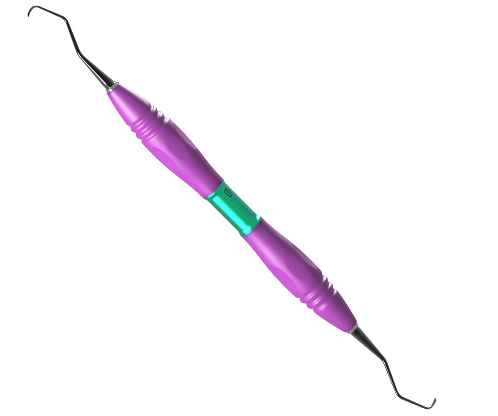 [85-779-078P7T2] GRACEY, curette, 7/8, DLC coat., PEEK handle, pink